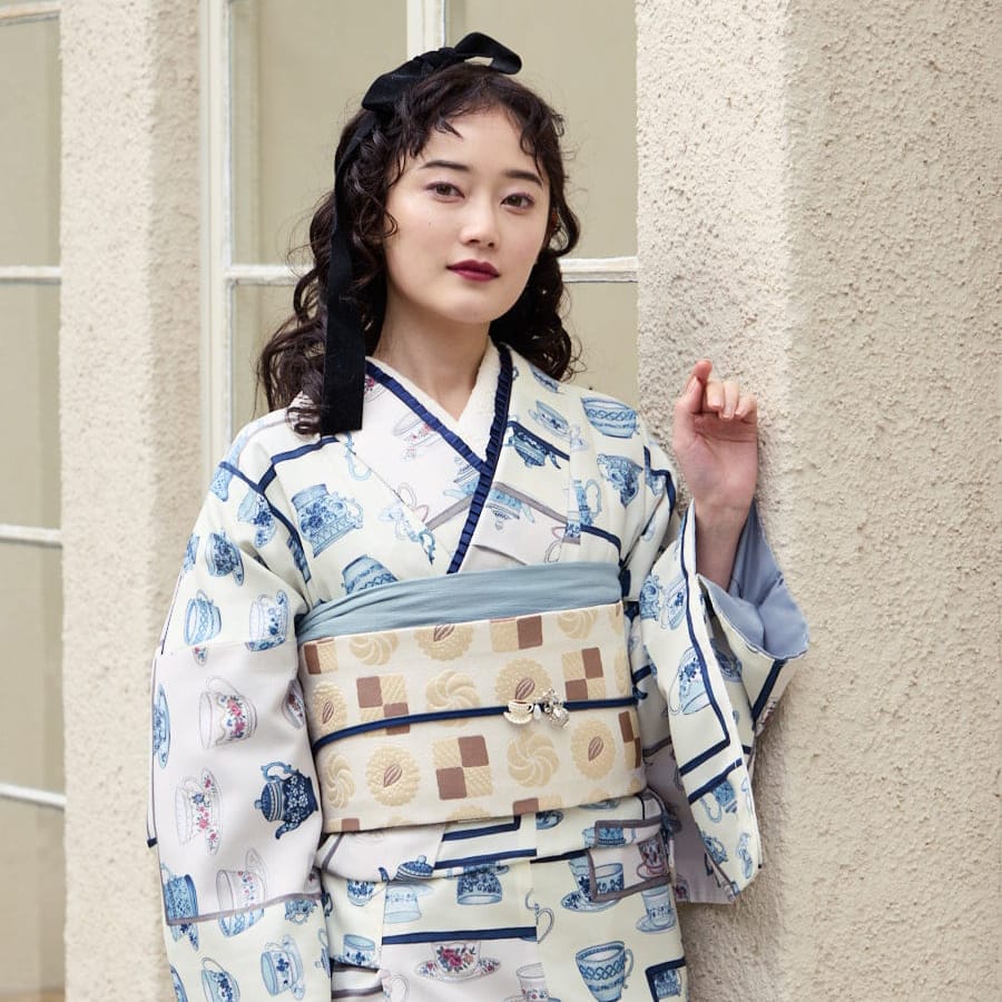 ⭐︎shop　【美品】ふりふ 浴衣 ラスト1点】浴衣単品「飴椿」(FREE パープル): ふりふ ｜ミマツ